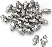 25pcs 8mm x 1mm M8 Male Thread Straight Hydraulic Grease Fitting M8, 25Pcs