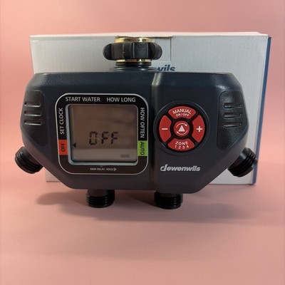 DEWENWILS Sprinkler Timer 4 Zone,Water Timer for Garden Hose with Rain for Yard