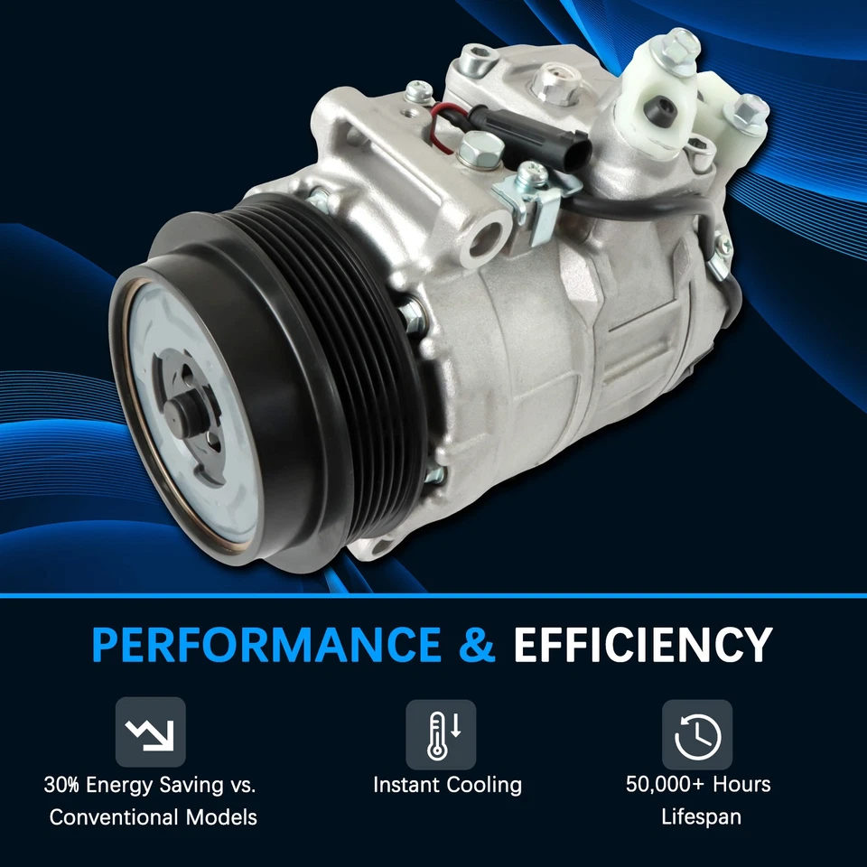 A/C AC Compressor w/ Clutch for Mercedes-Benz ML350 R350 CLS550 GL550 S350 S550 - Image 4 of 4