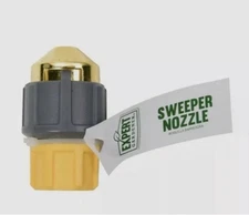 EXPERT GARDENER Heavy-Duty Sweeper Nozzle for Garden Hose Adjustable Metal Tip