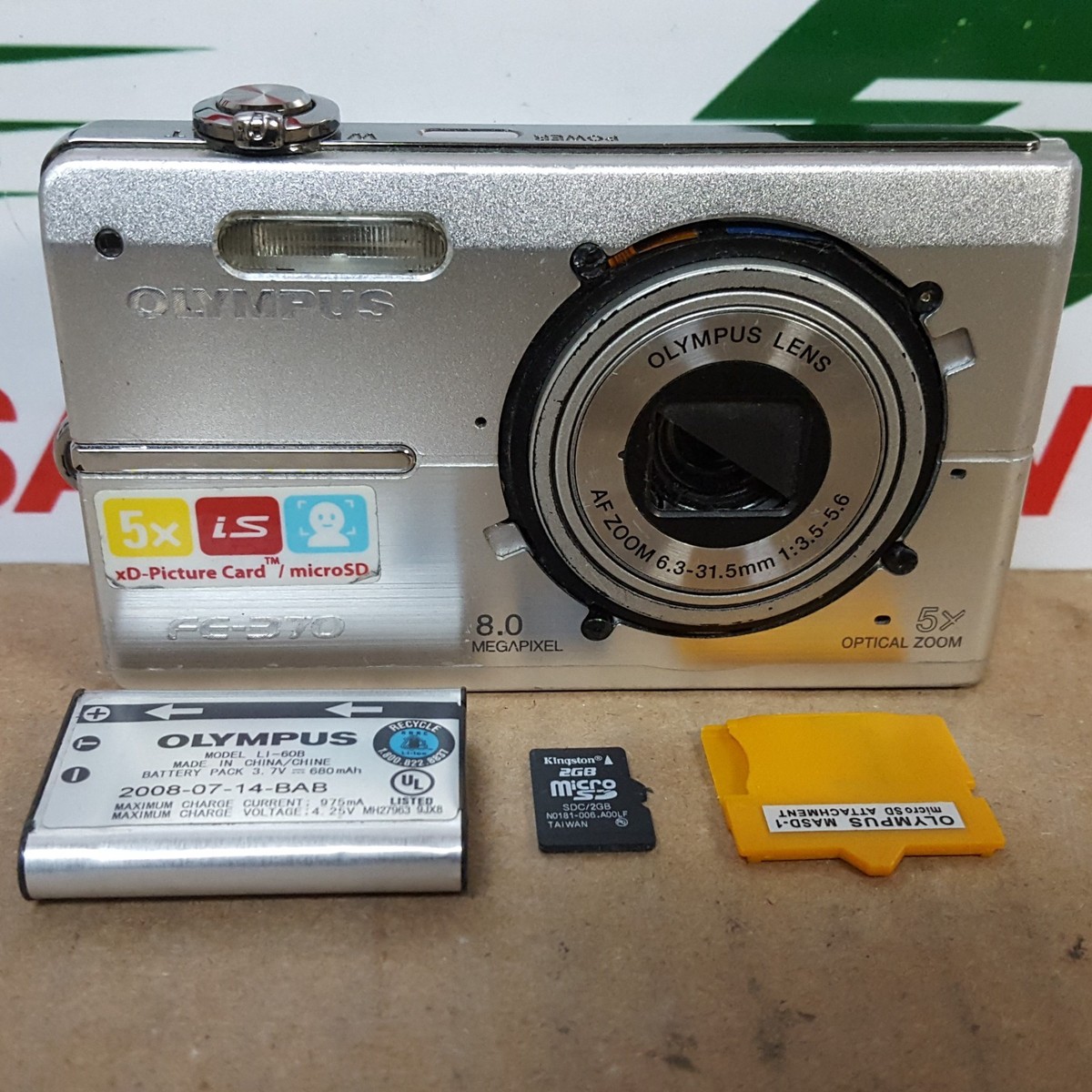 Olympus FE FE-370 8.0MP Digital Camera - Silver for sale