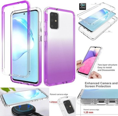 360° Highly Transparent Gradient Color Phone Case For Samsung Galaxy ''S'' Series