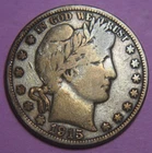 1915 Barber Head Silver Half Dollar - 50C - No Reserve!