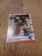 1990/91 Score #159 Reggie Lemelin Bruins Signed Autograph Auto Nhl