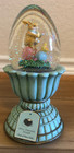Easter Bunnies Egg Shaped Snow Globe Music Box OPEN BOX — photo 5