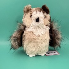 Douglas Horned Owl Plush 5  Brown Tan Stuffed Animal New with tags