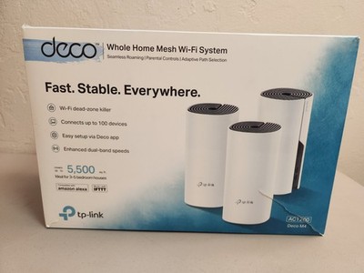 TP-Link Deco M4R AC1200 Whole Home Mesh WiFi System White 3 Pack Complete in Box