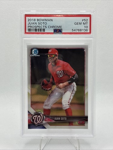 2018 Bowman Chrome Prospects Juan Soto Rookie Insert #BCP52 PSA 10 Nationals