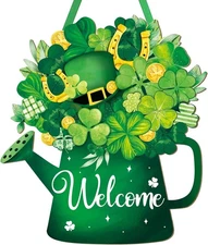 Wooden St. Patrick's Day Decoration Shamrock Door Wreath for Large, 
