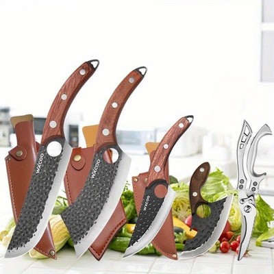 2PCS 3PCS 4PCS Vegetable Chopper Stainless Steel Chef Utility Knife Set Cleaver