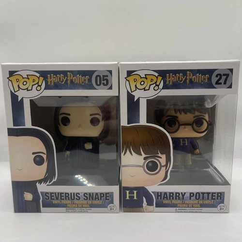 Funko Pop! Harry Potter #05 Severus Snape + #27 Harry Potter Bundle Lot 2 Boxes