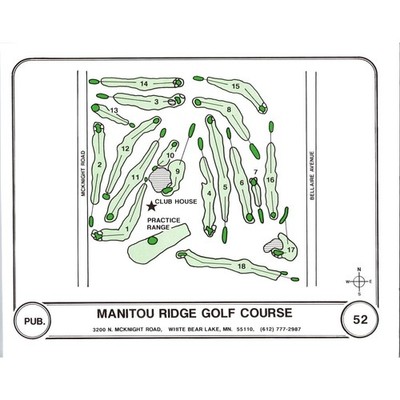 Manitou Ridge Golf Course White Bear Lake MN 1989 Golf Course Map SK5 ...
