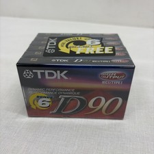 TDK D90 High Output Type 1 Blank Cassette Tapes NEW Sealed Lot of 6