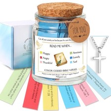 Bible Verse Jar Christian Gifts For Women Faith Inspirational Gift for Mom Re...