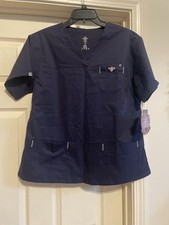 Med Couture Activate Performance Stretch Scrub Top Women  s Size L EZ Flex NWT