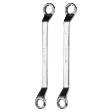 2pcs 45 Degree Offset Box End Wrench 18mm x 21mm Metric 12 Point Double End
