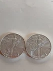 2013 & 2015 American Silver  Eagle  .999 Fine  1 oz - TWO Coins