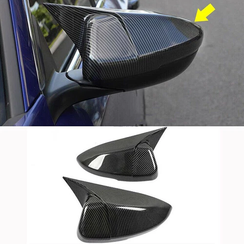 2pcs For Honda Accord 2018-2021 Carbon Fiber Ox Horn Rear View Mirror Cover Gssw