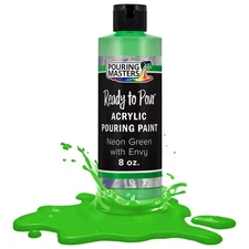 Pouring Masters Neon Green with Envy 8-Ounce Water-Based Acrylic Pouring Paint