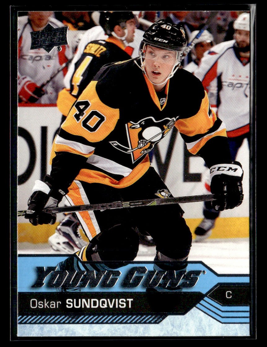 2016-17 Upper Deck #487 Oskar Sundqvist Rookie Card Pittsburgh Penguins