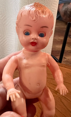 Vintage Redbox Hong Kong Plastic Baby Boy Sleeper Eyes-Moveable Parts-5''
