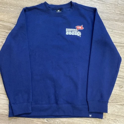 NWOT Fanatics Fest 2025 Blue Crewneck Sweatshirt - size Large