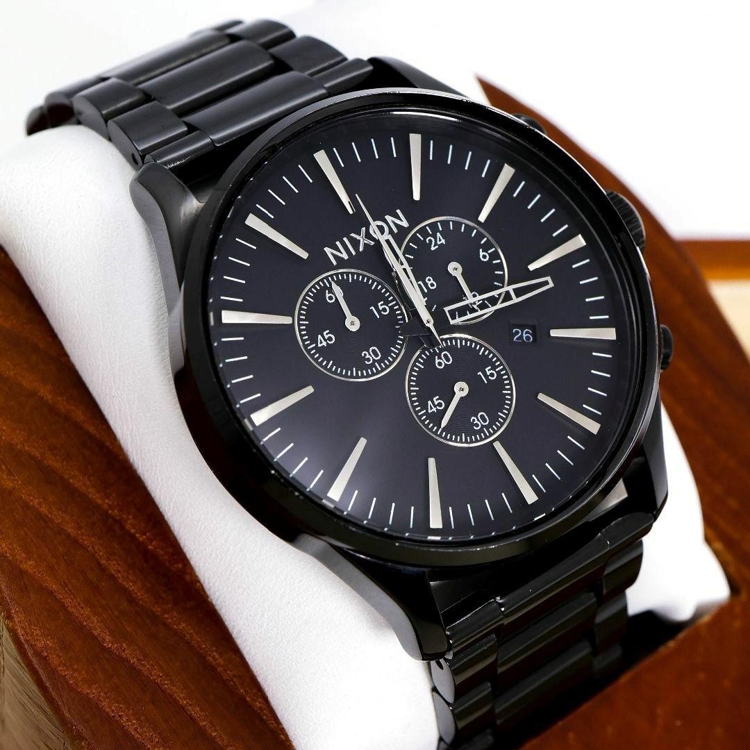 Nixon The Century Chrono Date Black 1111 Men's Watch