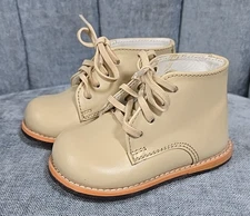 Josmo Infant/Toddler Kids Boy's-Girl's First Walker Oxfords Beige Size 3 NEW