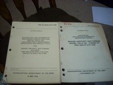 two manuals Army 1976 gas turbin parts 1977 gas turbine maintenance aircraft