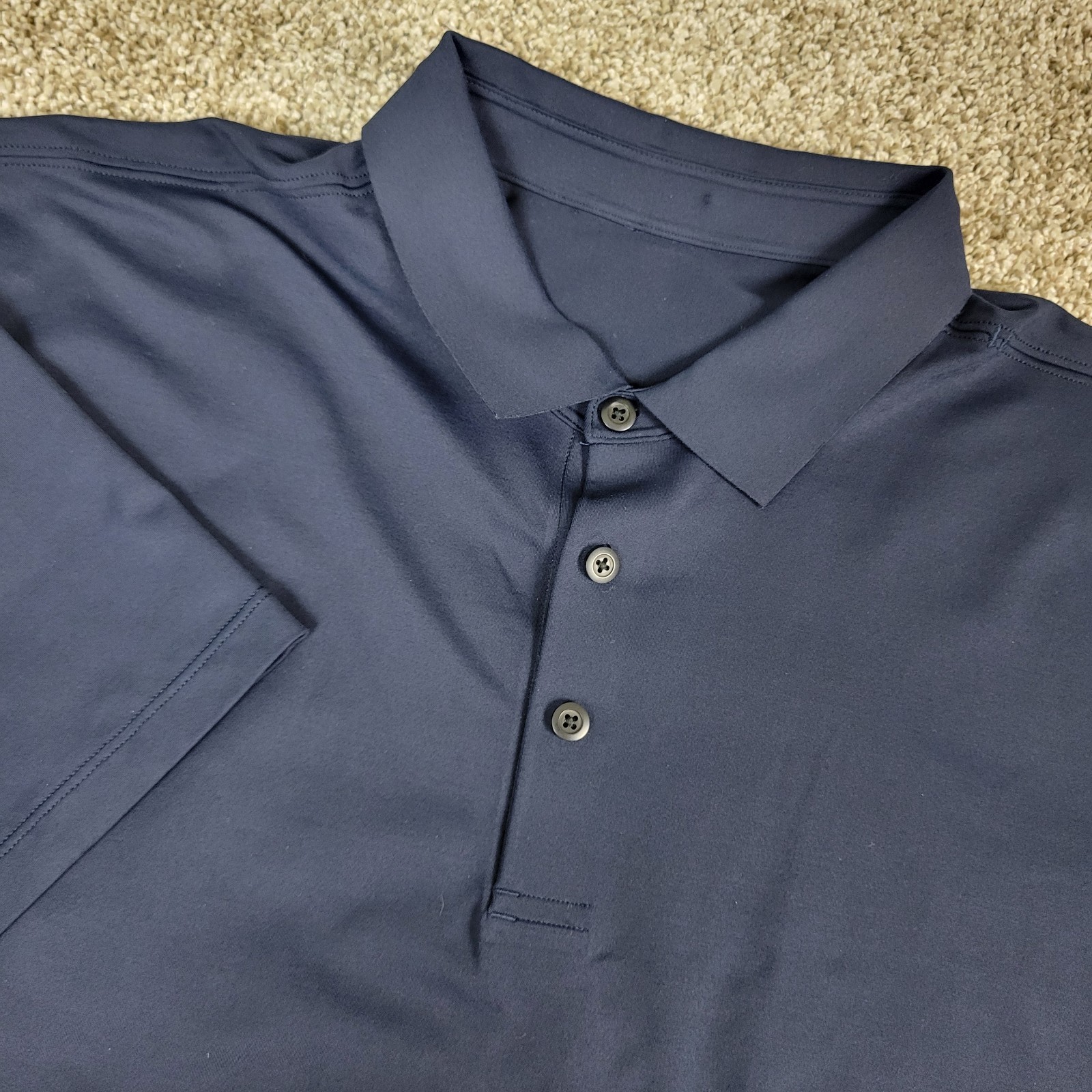 Lululemon Mens Large Solid Black Performance Stre… - image 1