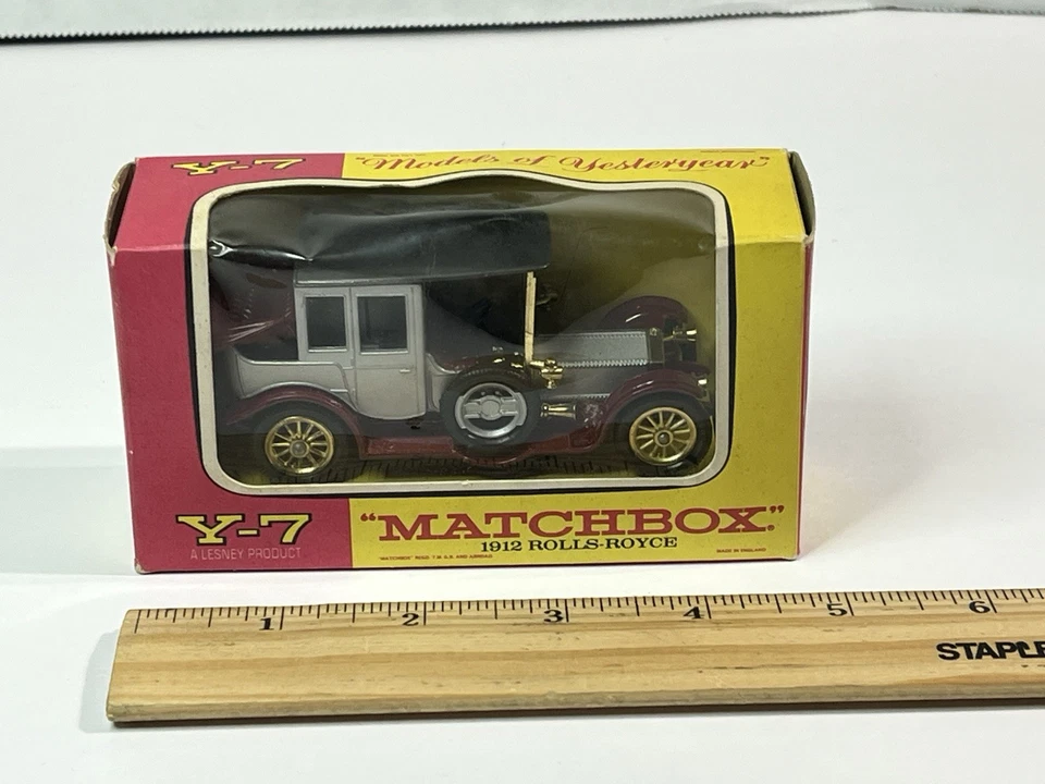 Спичечный коробок модель 1912 ROLLS ROYCE желтый Y-7 W B - Изображение 3 из 4