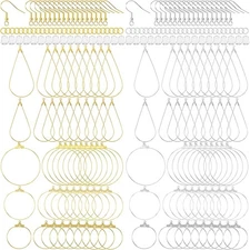 OIIKI 700pcs Hypoallergenic Earring Making Kit, gold, silver 