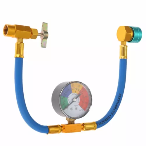 1Pack R1234yf 1/2" ACME LH Tubo di Ricarica Refrigerante Autosigillante con Manometro - Foto 6 di 13