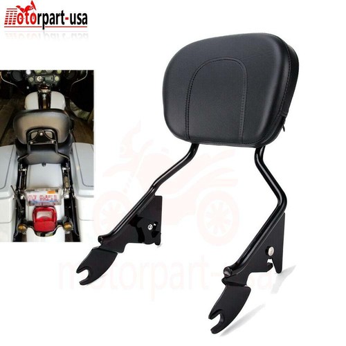 Rear Passenger Backrest Sissy Bar For Harley Touring Road Street Glide