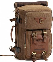 S-zone 3 - Ways Vintage Canvas Laptop Backpack Travel Rucksack Handbag Camping S-zone 3 - Ways Vintage Canvas Laptop Backpack Travel Rucksack Handbag Camping