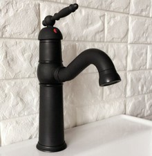 Black Oil Rubbed Brass Swivel Kitchen Faucet Bathroom Sink Mixer Tap 2nf365
