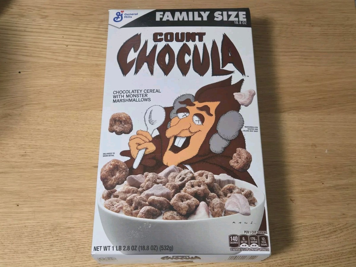General Mills Kaws Family Size Monsters Count Chocula Empty Cereal