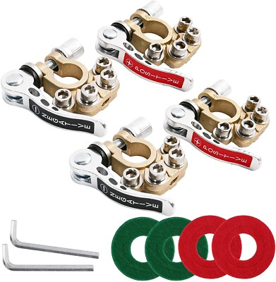 4Pcs Car Battery Terminal Connector Clamp Quick Release Adjust Disconnect Tool