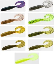 Zoom Fat Albert Curly Tail Grub 3 inch Soft Plastic Grub 10 pack - Bass Bait