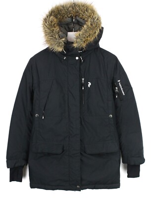 PEAK PERFORMANCE S W D Parka Hipe Core Jacke Damen Klein Down Gefüllt Kapuze