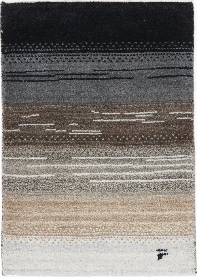 Gabbeh Teppich Orient Perser Rug Beige Braun Grau Schwarz Schurwolle Design Art - Bild 1 von 1