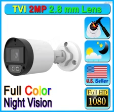 TVI HD 2MP 1080P 2.8mm Lens TVI CCTV Full Color Night Bullet Camera White BNC