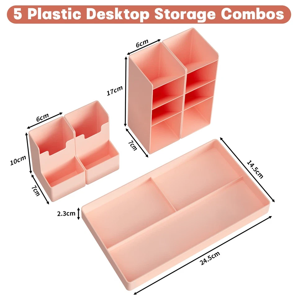 Stiftehalter Schreibtisch 5 Stück Frei Kombinierbarer Stiftebox Kinder aus Pl... - Bild 4 von 4