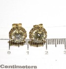 GIA 14k yellow gold 2.64ct round lab grown diamond halo earrings unique — photo 4