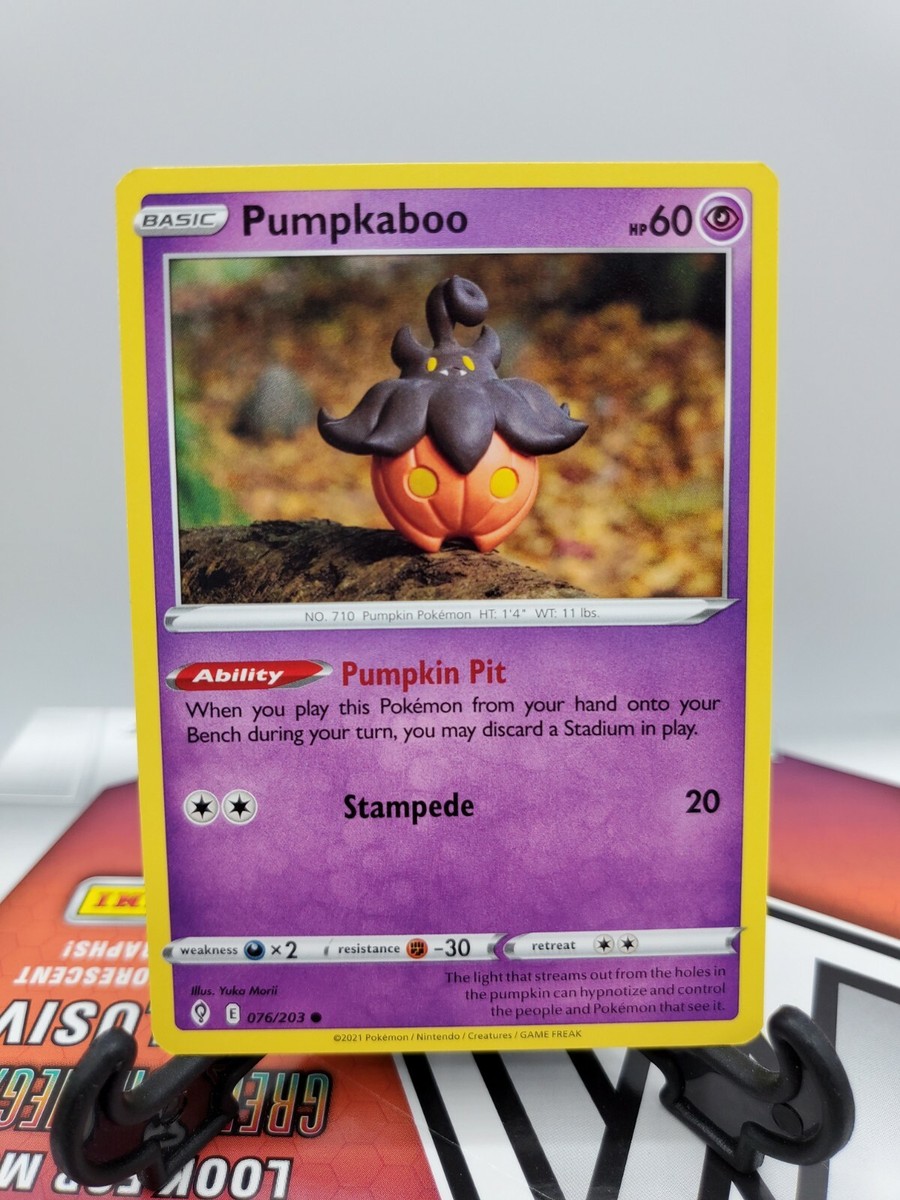2021 Pokemon TCG Evolving Skies Series Pumpkaboo Card | eBay