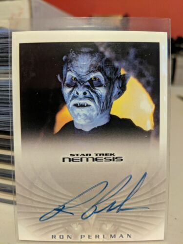 Star Trek Nemesis Ron Perlman NA2 Autograph Card as Viceroy 2002 NM Rittenhouse  - Picture 1 of 2
