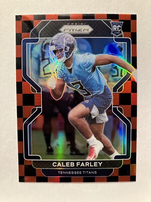 2021 Prizm Caleb Farley Checkered Board Red and Black Rookie RC Virginia Tech SP