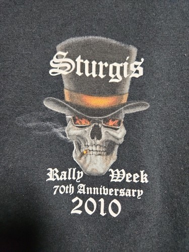 STURGIS 2010 Rally Week 70th Anniversary Motorcycle Rally South Dakota T-Shirt