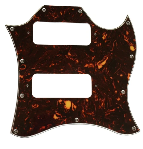 For Gibson US SG P90 Without Birdge Hole Drill Guitar Pickguard Brown Tortoise