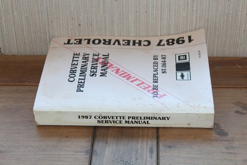 Corvette Chevrolet Prelim ST3878724210 1987 GM Shop Service Manual - Picture 5 of 6